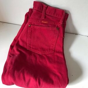 Wrangler red jeans